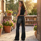 ✨🔥Retro-Schlagjeans für Damen mit Taschen👖