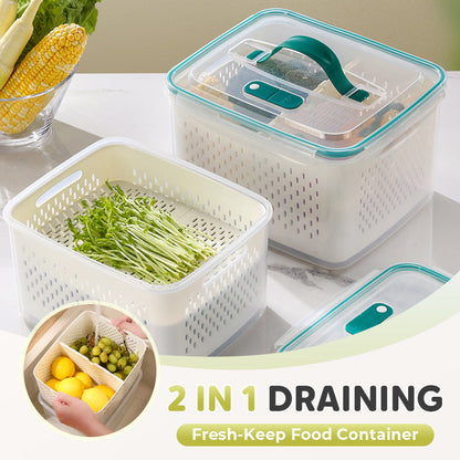 🥗 49% Rabatt! 🧊 5er-Set Kühlschrank-Aufbewahrungsboxen – stapelbare Obstboxen mit abnehmbarem Sieb, BPA-frei, ideal für Picknicks und Camping 🥦