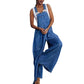 🌼 Zeitlich begrenzter 49%-Rabatt ✨Ärmellose Damen Jeans-Latzhose mit weitem Bein