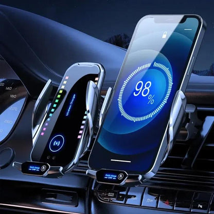 🔋⚡ Kabelloses Autoladegerät und Handyhalterung – kompatibel mit iPhones und Android-Handys 📱🚗
