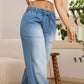 🥰 Damen-Jeans mit Kordelzugbund und weitem Bein