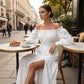 Damenkleid mit schulterfreiem Ausschnitt und hoher Taille🔥Kauf 2 Artikel versandkostenfrei🔥