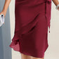 Elegantes, einfarbiges Kleid