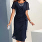 Elegantes, einfarbiges Kleid