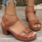 Damen-Sandalen mit Blockabsatz