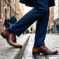 Klassische Herren Budapester Schuhe mit Flügelkappen