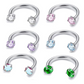 ✨ Runder Hantel-Septumring mit Zirkonia-Steinen – Dezent & strahlend!