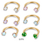 ✨ Runder Hantel-Septumring mit Zirkonia-Steinen – Dezent & strahlend!