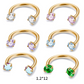 ✨ Runder Hantel-Septumring mit Zirkonia-Steinen – Dezent & strahlend!