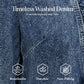 🧥 LIMITED-TIME 50% RABATT! ✨ Damen-Jeansjacke – Rüschenbesatz, Offenes Vorderteil, Leicht, Vielseitig ✨