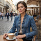 💞ÜBER 50.000 VERKAUFT!👵☀️ 50 % RABATT! Offene Jeansjacke – ohne Knöpfe, leicht an- und auszuziehen. Figurschmeichelnder Rüschenbesatz, atmungsaktives Material. Klassische blaue Waschung. Ein vielseitiges Basic für jede Garderobe. 🌿
