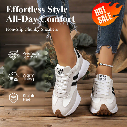 🎁Neuheiten 2026 – 49 % reduziert!💥✨Neue Damen-Freizeitschuhe für Frühling und Herbst: Runde Zehenpartie, dicke Sohle👟🔥