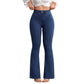👖✨ Damen High-Waist Schlaghose – Slim Fit, Stretch, Locker & Leicht ausgestellte Jeans für Frühling