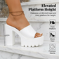 💥Letzter Tag mit Preisnachlass！✨Sandalen mit hohen Absätzen und offener Zehenpartie – Modische Blockabsätze, höhenverstärkend und bequem 🌸