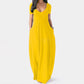 🌷Langes Freizeitkleid für Damen mit Rundhalsausschnitt, kurzen Ärmeln und weichem Stoff