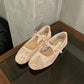 ✨🎀Elegante Ballerinas aus Mesh mit Schleife