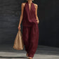 👚49% RABATT! 🔥 Zweiteiliges Damen-Set mit Neckholder-Ausschnitt – Fließender Stoff, Leichte Passform & Perfekt Für Einen Eleganter Sommerlook 💃
