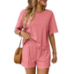 🌸Zweiteiliges Set aus gestreiftem T-Shirt und Shorts für Damen