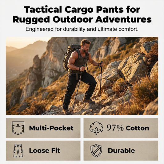 👖49% Rabatt! ⚡ Herren-Taktik-Arbeitshosen – gerade geschnitten, atmungsaktives hochwertiges Baumwollmaterial, praktische Taschen 🎒