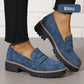 ⏳Begrenzte Zeit 50% Rabatt💥Bequeme Damen-Slip-On-Loafers mit Blockabsatz