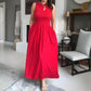 🔥 2026 NEU 🥳💞 50K+ VERKAUFT! ⚡Elegantes Damen-Maxikleid mit U-Boot-Ausschnitt👗
