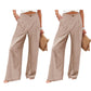 Damen-Freizeithose mit hohem Bund und weitem Bein