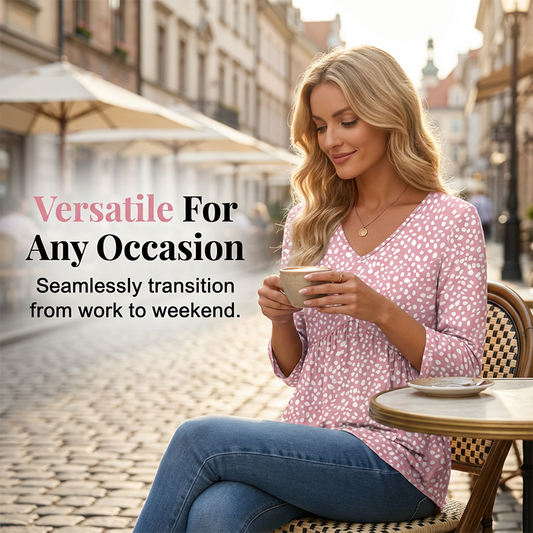 🎀Zeitlich begrenztes Angebot💥Damenpullover mit V-Ausschnitt, 3/4-Ärmeln und Patchworkmuster