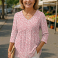 🎀Zeitlich begrenztes Angebot💥Damenpullover mit V-Ausschnitt, 3/4-Ärmeln und Patchworkmuster