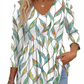 🎀Zeitlich begrenztes Angebot💥Damenpullover mit V-Ausschnitt, 3/4-Ärmeln und Patchworkmuster