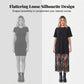 ✨Modernes T-Shirt-Kleid im Lagenlook mit Spitzenbesatz