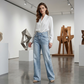 🌿 Zeitlich begrenzter 49%-Rabatt Geschenk 💕👖 Women's Asymmetrical Waist Straight-Leg Jeans