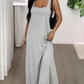 Zweiteiliges Tank-Maxikleid mit seitlichen Cut-outs