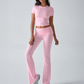 🌺 LIMITIERT: 49% RABATT! 🔥 Zweiteiliges Damen-Set aus ausgestelltem Oberteil und Hose💖
