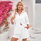 🌺 LIMITIERT: 49% RABATT! 🔥 Hemd mit Knopfleiste und Shorts, 2-teiliges Set