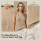 🌸 Elegantes Neckholder-Stricktop für Damen
