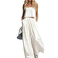 📢📢49% RABATT!! ⏰Damen-Crop-Top & Weite Hose, 2-teiliges Set