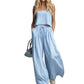 📢📢49% RABATT!! ⏰Damen-Crop-Top & Weite Hose, 2-teiliges Set