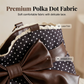 Elegante Schultertasche mit Polka-Dots und Schleife aus Spitze für Damen