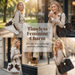 Elegante Schultertasche mit Polka-Dots und Schleife aus Spitze für Damen