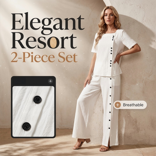 🔥🔥50% Rabatt auf Neuheiten – Zweiteiliges Set: Lässiges Damen-Top & weite Hose