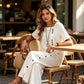 🔥🔥50% Rabatt auf Neuheiten – Zweiteiliges Set: Lässiges Damen-Top & weite Hose