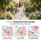 Damenkleid mit Blumenmuster und Spitzenärmeln