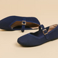Atmungsaktive Ballerinas mit eckiger Spitze