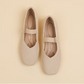 Atmungsaktive Ballerinas mit eckiger Spitze