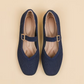 Atmungsaktive Ballerinas mit eckiger Spitze