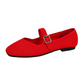 Atmungsaktive Ballerinas mit eckiger Spitze