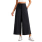 Lässige Damen-Hose mit weitem Bein und Taschen