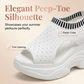 Atmungsaktive Peeptoe-Keilsandalen für Damen