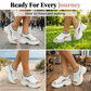 Atmungsaktive Peeptoe-Keilsandalen für Damen