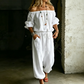 🖤 50% RABATT! Damen Off-Shoulder Jumpsuit aus Leinen – Lässig, elegant & für jeden Tag!